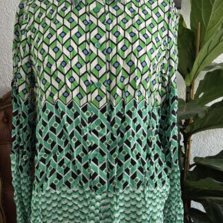 L - Hale Bob blouse groene print (0826meg)