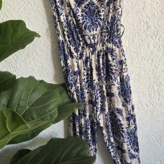 XS/S - Jumpsuit blauw bloemen (0826mi)