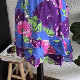 S - Alix the Label rok bloemen koningsblauw (0826meg)