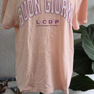 XXS - Les Coyotes de Paris zalm shirt met print (0826meg)