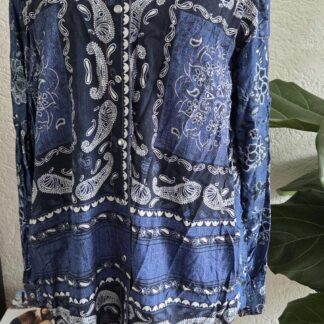 38 - Liu Jo blouse blauw met print (0826meg)