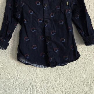 104 - Scotch Shrunk overhemd blauw print (0926hat)