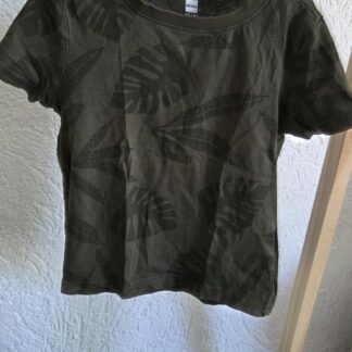 086 92 - Hema shirt groen palmblad (0926od)