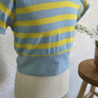 140 - Indian Blue top cropped stripe nieuw (0926vee)