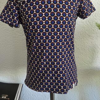 134 140 - Looxs shirt print blauw bruin nieuw (0926vee)
