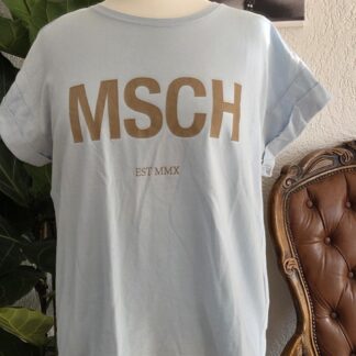 S - MSCH shirt ijsblauw (0926sti)