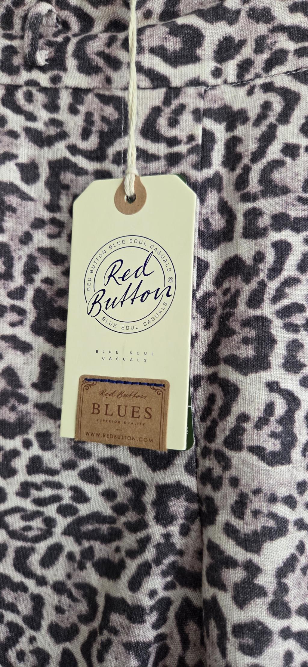 34 - Red Button short linnen leopard nieuw (0926sa) - Afbeelding 5