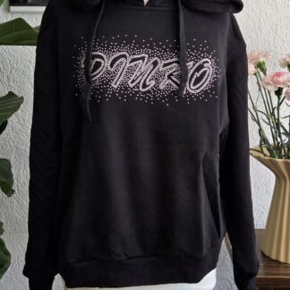 S - Pinko hoodie zwart met zilver (0926meg)