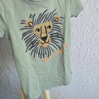098 - Flinq shirt groen leeuw (1026od)