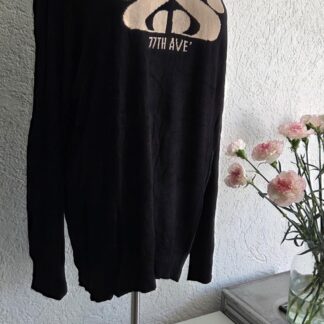 XXXL - Zoso trui zwart print (1026kh)