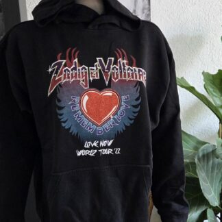 L - Zadig & Voltaire hoodie zwart print (1026meg)