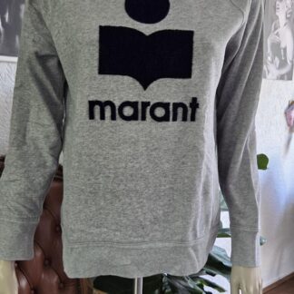 40 - Isabel Marant Etoile sweater grijs met print (1026meg)