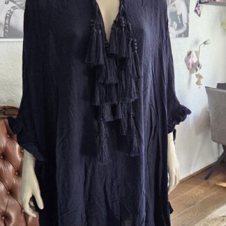 S tot groter - H&M jurk kaftan blauw (1026ij)
