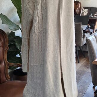 S - Zara lang vest ecru (1026ij)