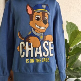 128 - Paw Patrol hoodie blauw met print (1026jac)