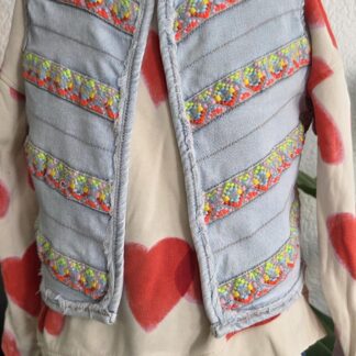 140 146 - D-Zine denim gilet kleurtjes (1026jac)